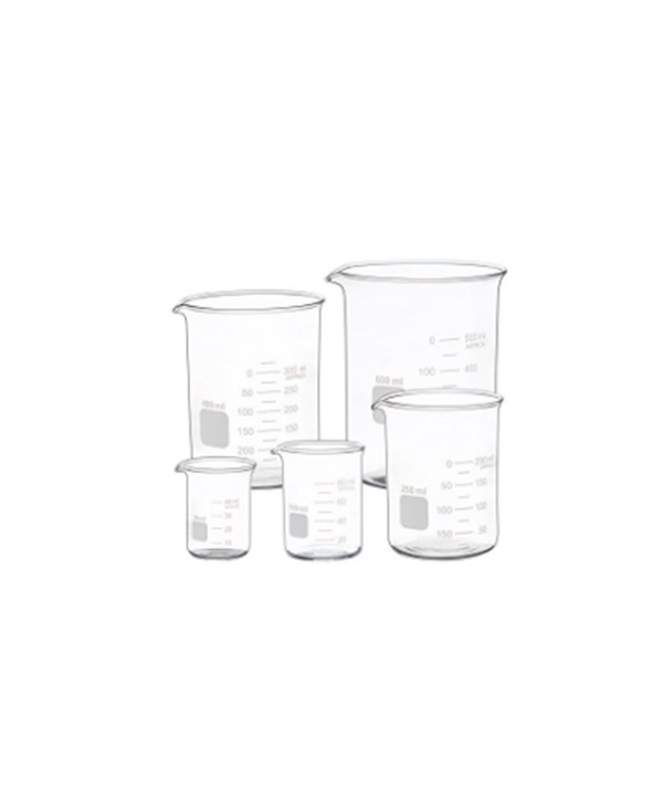 vaso presitado de forma baja de vidrio con vert